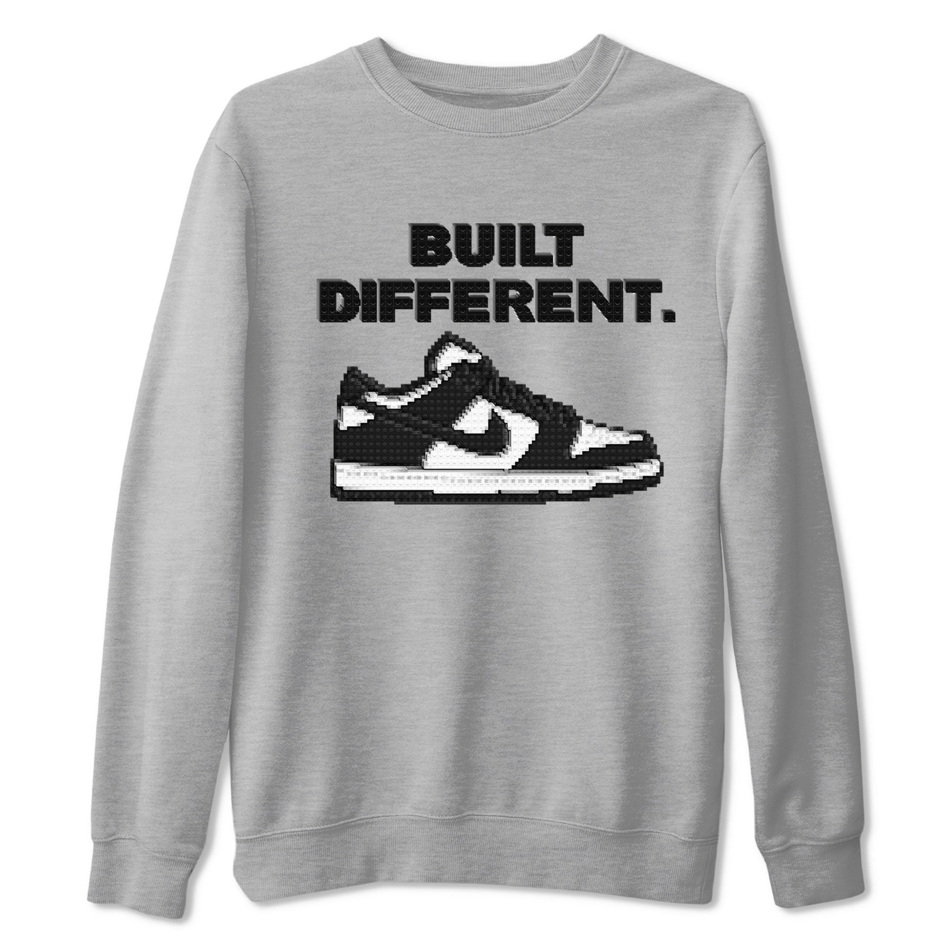Dunk Low Panda Dunks Black White shirt to match jordans Built Different sneaker tees Dunk Panda SNRT Sneaker Tees Sneaker Matching Cotton Shirt unisex cotton Heather Grey 2 crew neck shirt