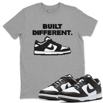 Dunk Low Panda Dunks Black White shirt to match jordans Built Different sneaker tees Dunk Panda SNRT Sneaker Tees Sneaker Matching Cotton Shirt unisex cotton Heather Grey 1 crew neck shirt