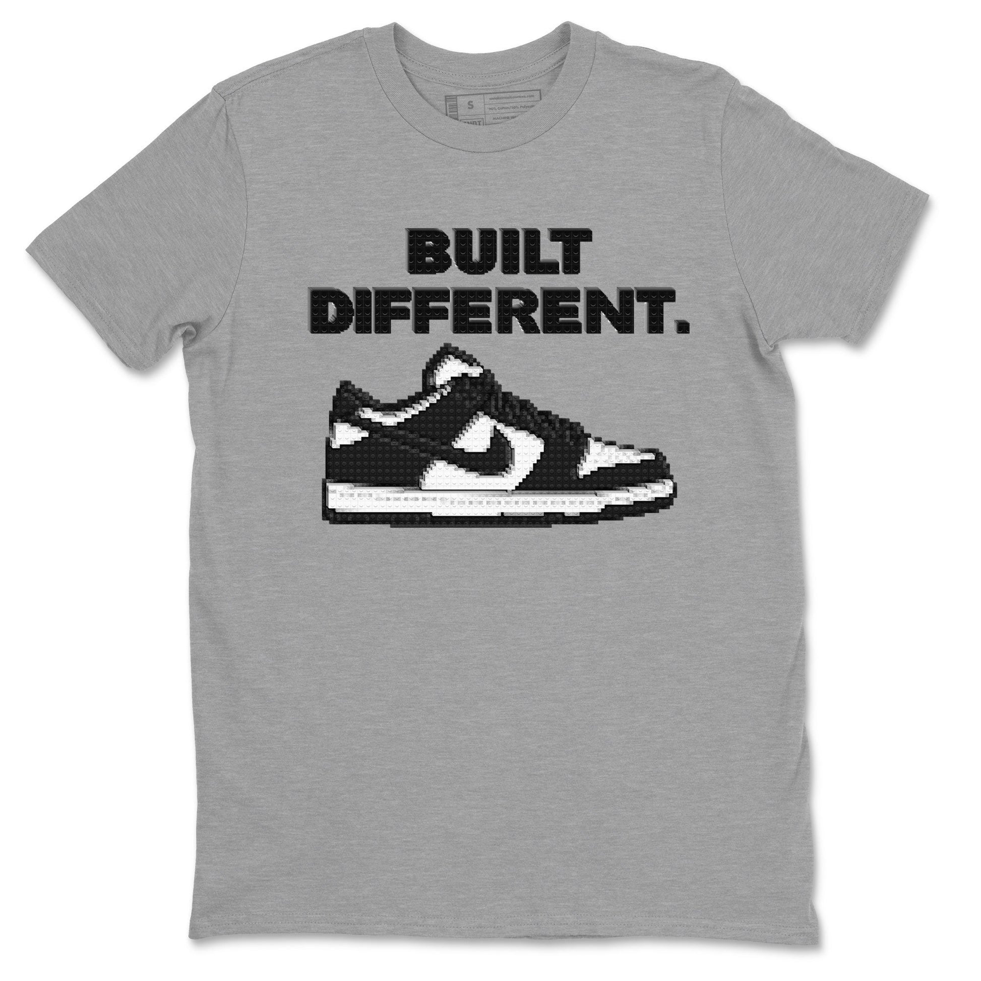 Dunk Low Panda Dunks Black White shirt to match jordans Built Different sneaker tees Dunk Panda SNRT Sneaker Tees Sneaker Matching Cotton Shirt unisex cotton Heather Grey 2 crew neck shirt