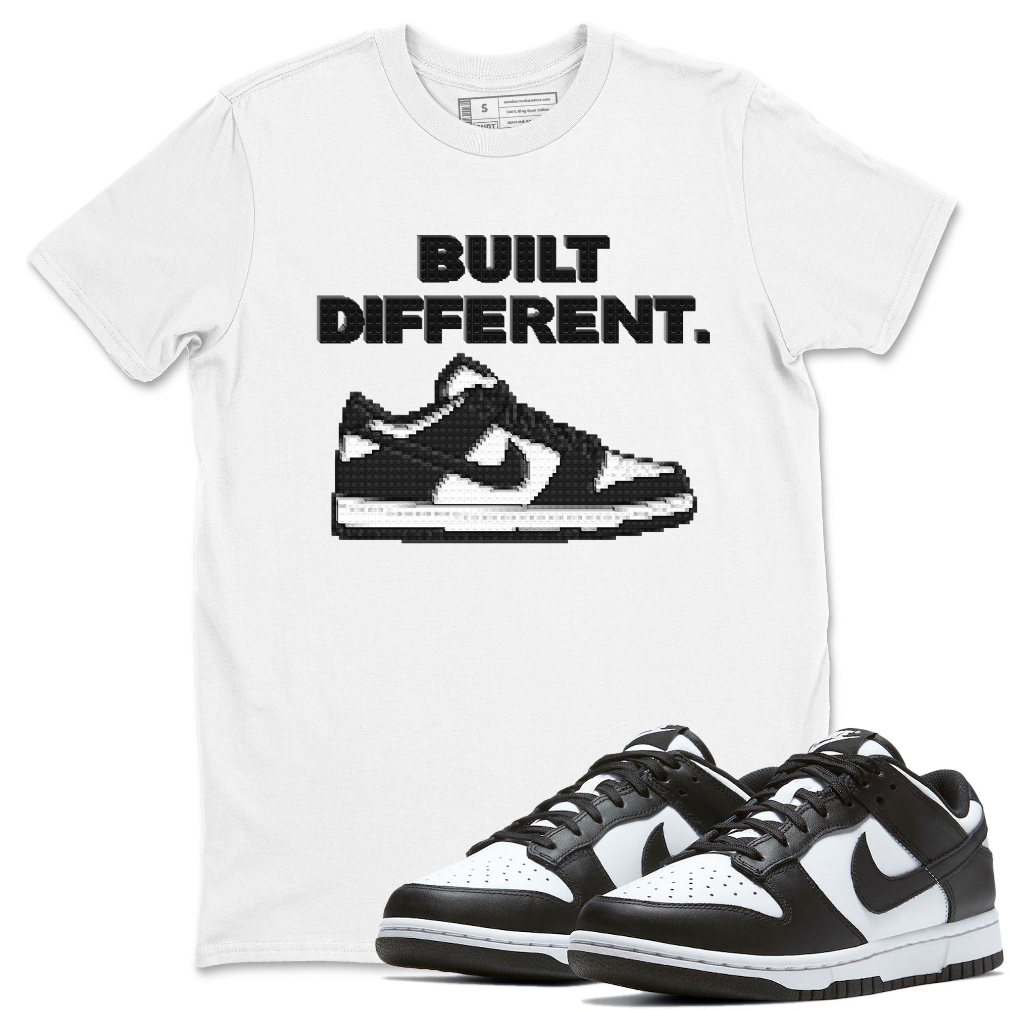 Dunk Low Panda Dunks Black White shirt to match jordans Built Different sneaker tees Dunk Panda SNRT Sneaker Tees Sneaker Matching Cotton Shirt unisex cotton White 1 crew neck shirt