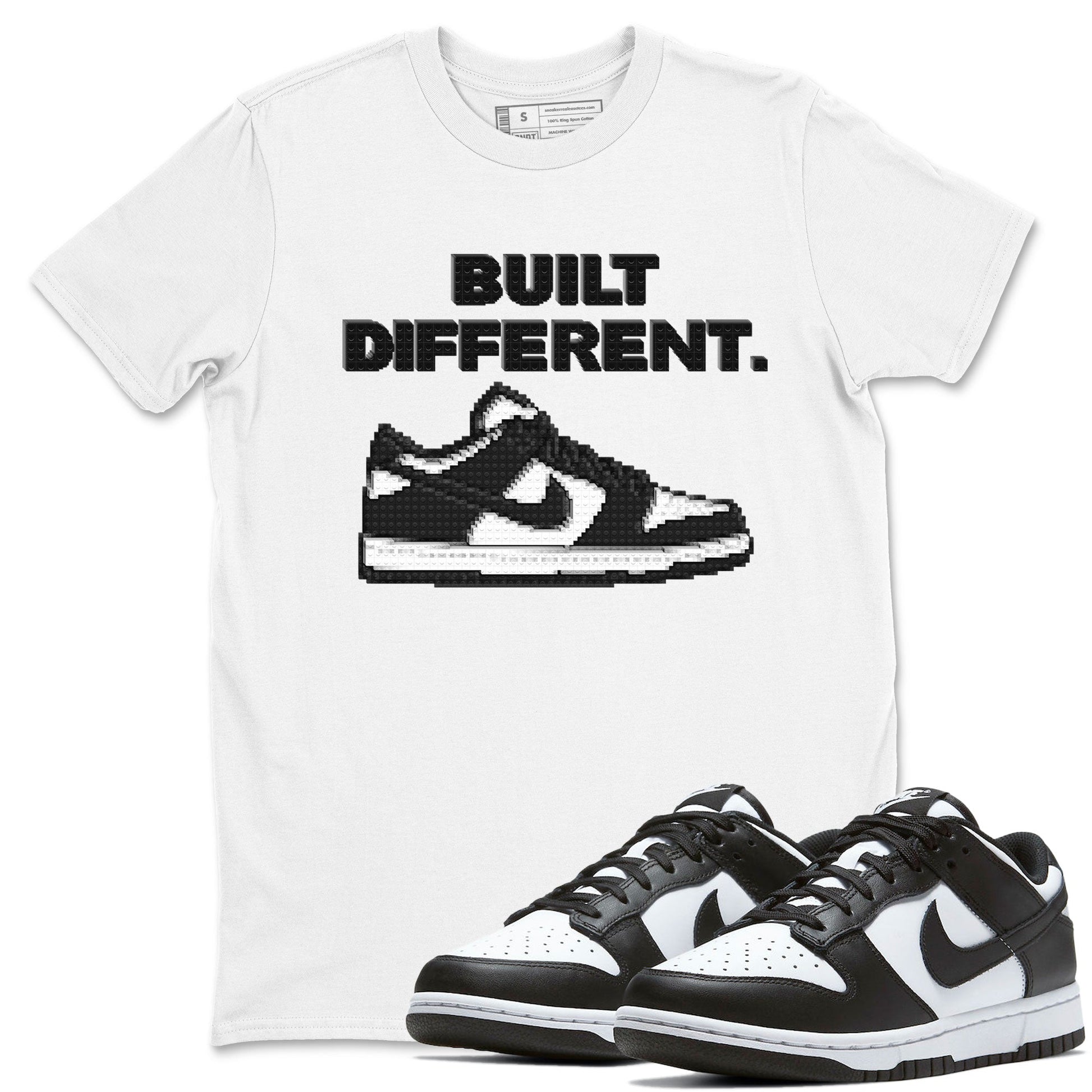 Dunk Low Panda Dunks Black White shirt to match jordans Built Different sneaker tees Dunk Panda SNRT Sneaker Tees Sneaker Matching Cotton Shirt unisex cotton White 1 crew neck shirt