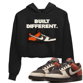 Dunk Red Panda shirt to match jordans Built Different sneaker tees Dunks Red Panda SNRT Sneaker Tees Sneaker Matching Cotton Shirt Black 1 crop length shirt