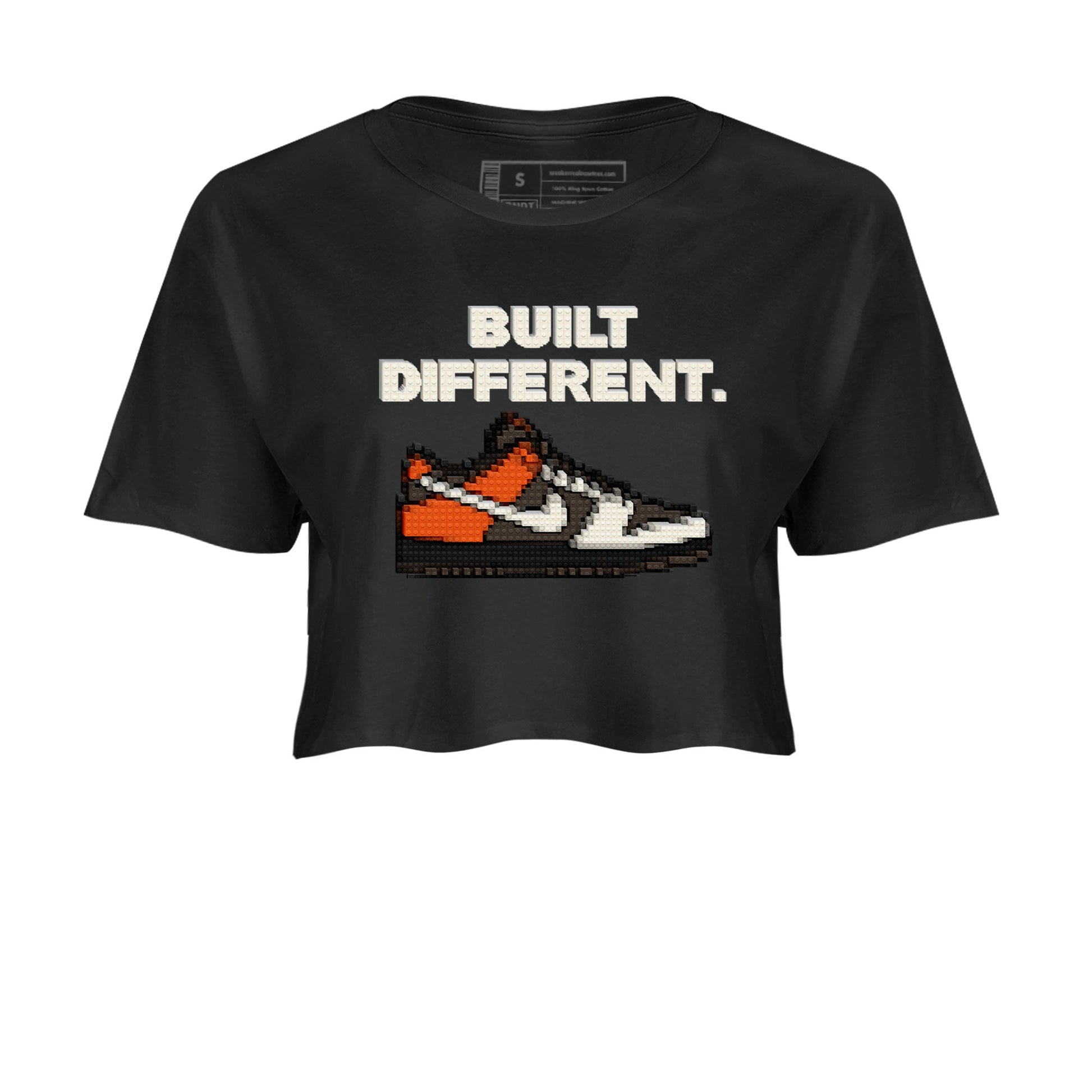 Dunk Red Panda shirt to match jordans Built Different sneaker tees Dunks Red Panda SNRT Sneaker Tees Sneaker Matching Cotton Shirt Black 2 crop length shirt