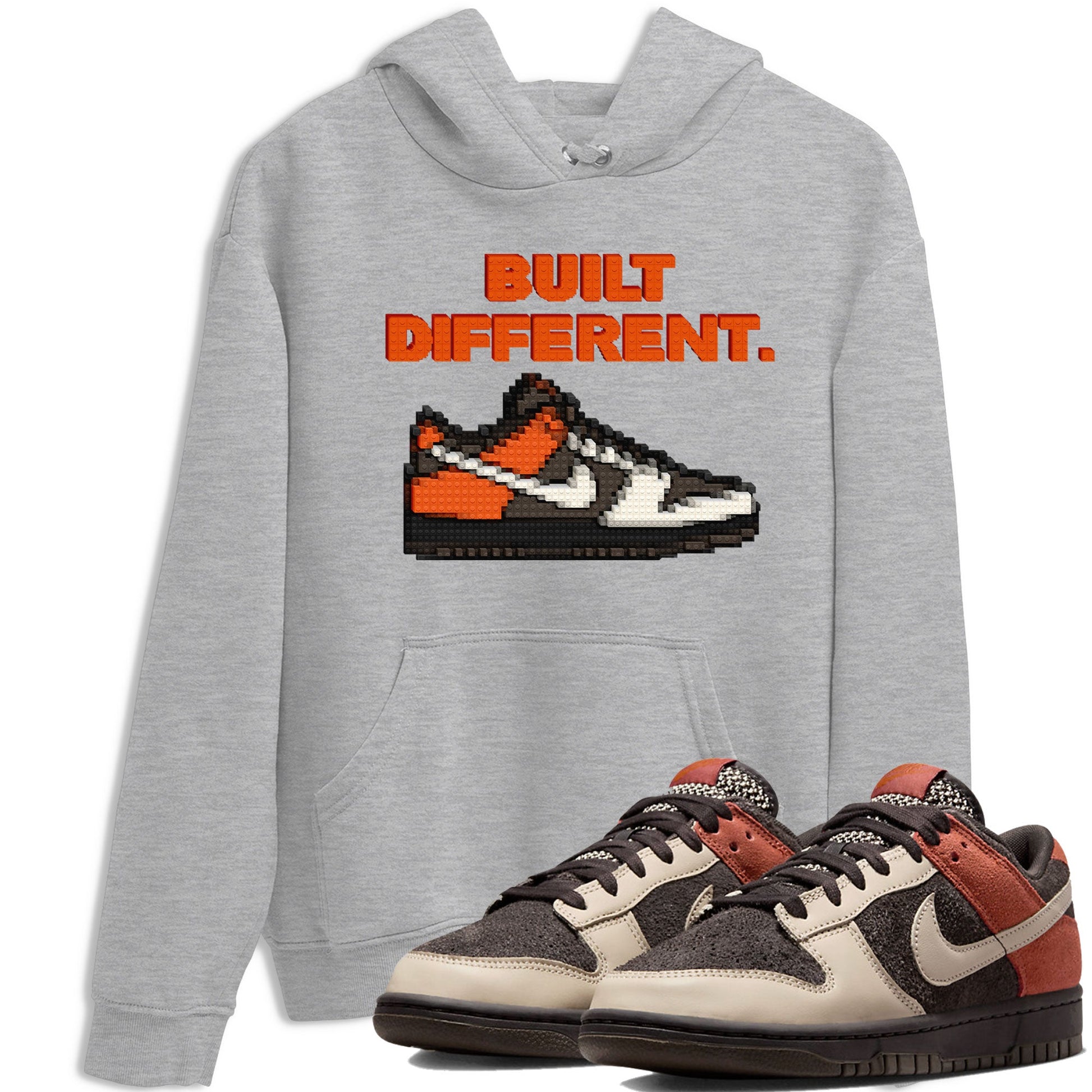 Dunk Red Panda shirt to match jordans Built Different sneaker tees Dunks Red Panda SNRT Sneaker Tees Sneaker Matching Cotton Shirt unisex cotton Heather Grey 1 crew neck shirt
