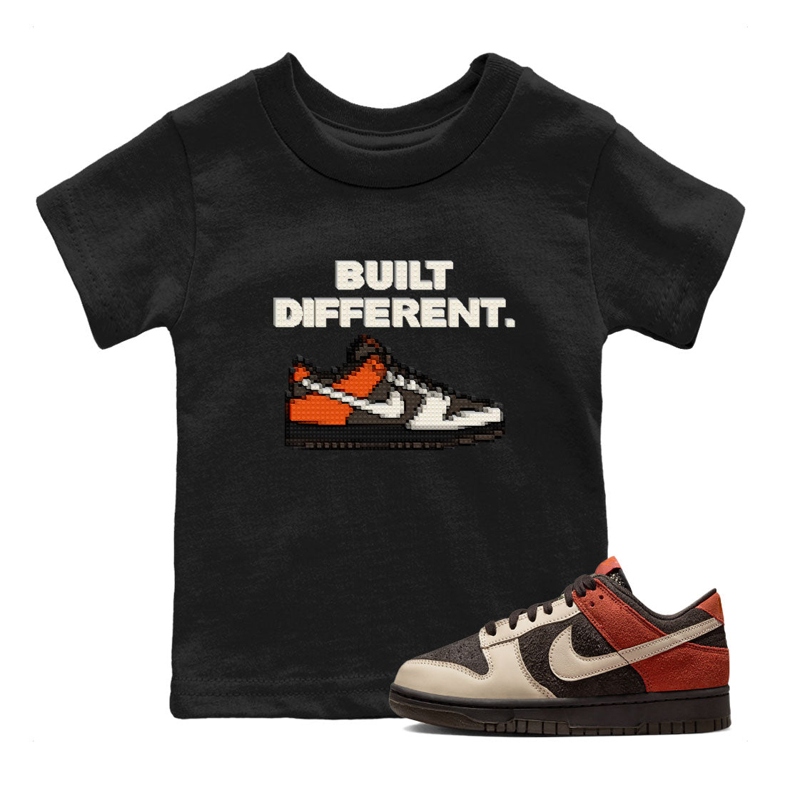 Dunk Red Panda shirt to match jordans Built Different sneaker tees Dunks Red Panda SNRT Sneaker Tees Sneaker Matching Cotton Shirt baby toddler Black 1 cotton Shirt