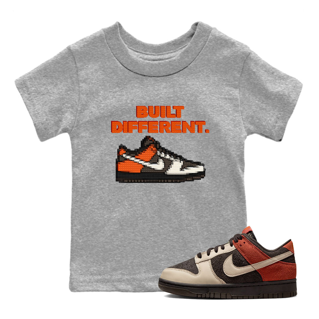 Dunk Red Panda shirt to match jordans Built Different sneaker tees Dunks Red Panda SNRT Sneaker Tees Sneaker Matching Cotton Shirt baby toddler Heather Grey 1 cotton Shirt
