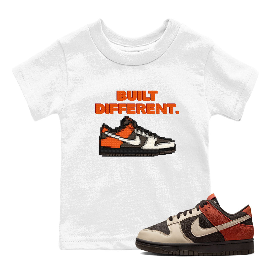 Dunk Red Panda shirt to match jordans Built Different sneaker tees Dunks Red Panda SNRT Sneaker Tees Sneaker Matching Cotton Shirt baby toddler White 1 cotton Shirt