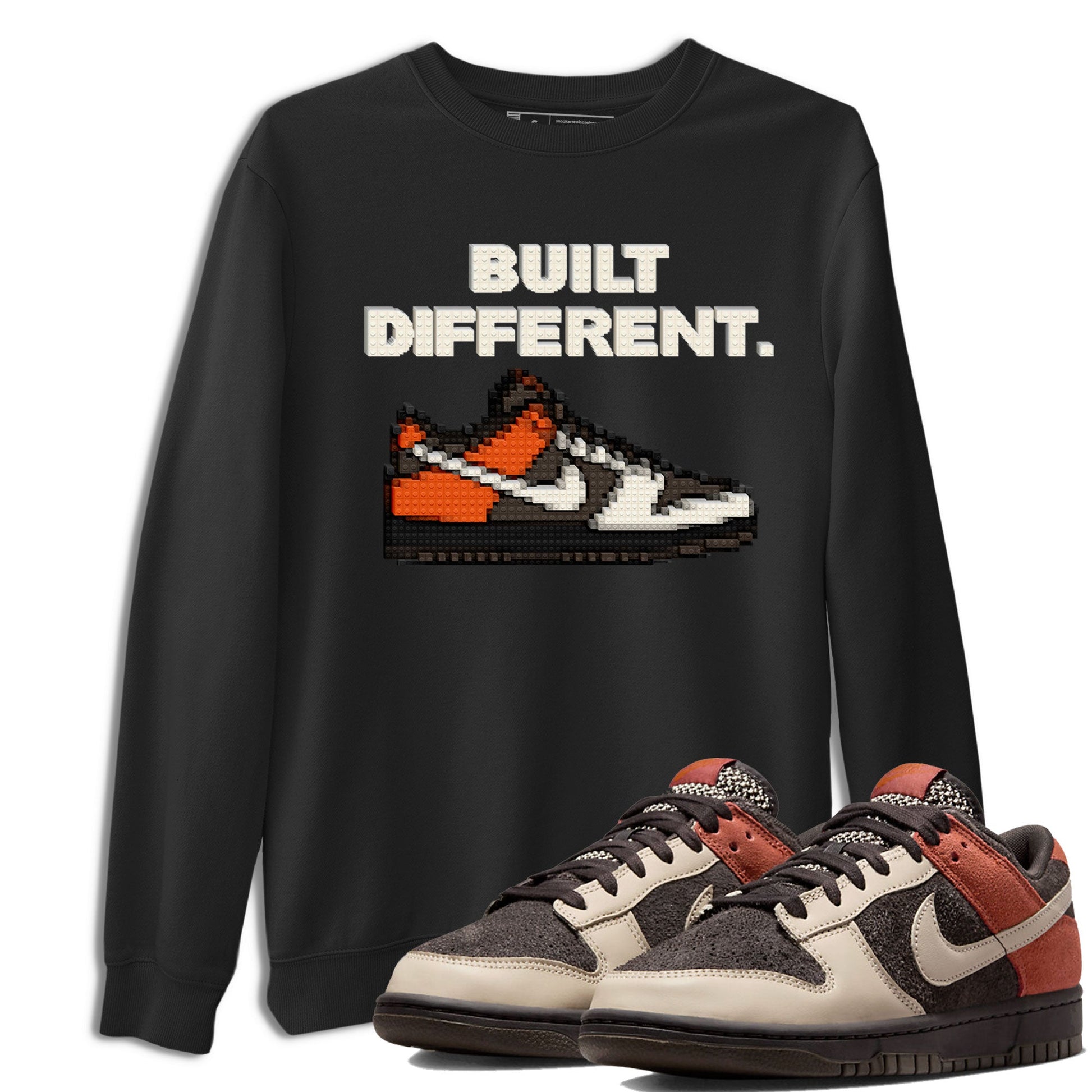 Dunk Red Panda shirt to match jordans Built Different sneaker tees Dunks Red Panda SNRT Sneaker Tees Sneaker Matching Cotton Shirt unisex cotton Black 1 crew neck shirt