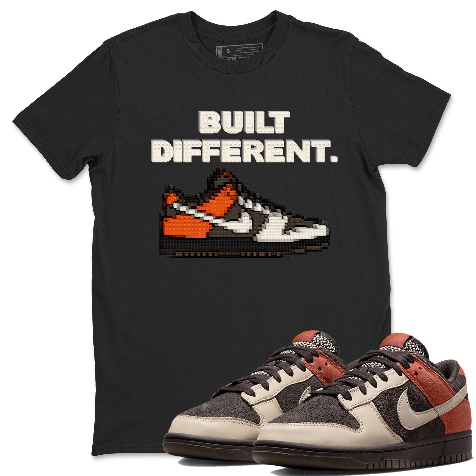 Dunk Red Panda shirt to match jordans Built Different sneaker tees Dunks Red Panda SNRT Sneaker Tees Sneaker Matching Cotton Shirt unisex cotton Black 1 crew neck shirt