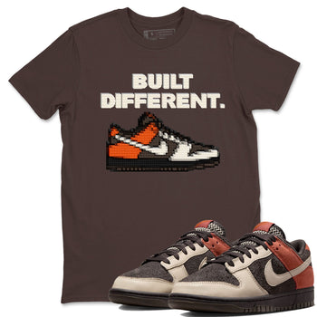 Dunk Red Panda shirt to match jordans Built Different sneaker tees Dunks Red Panda SNRT Sneaker Tees Sneaker Matching Cotton Shirt unisex cotton Dark Chocolate 1 crew neck shirt