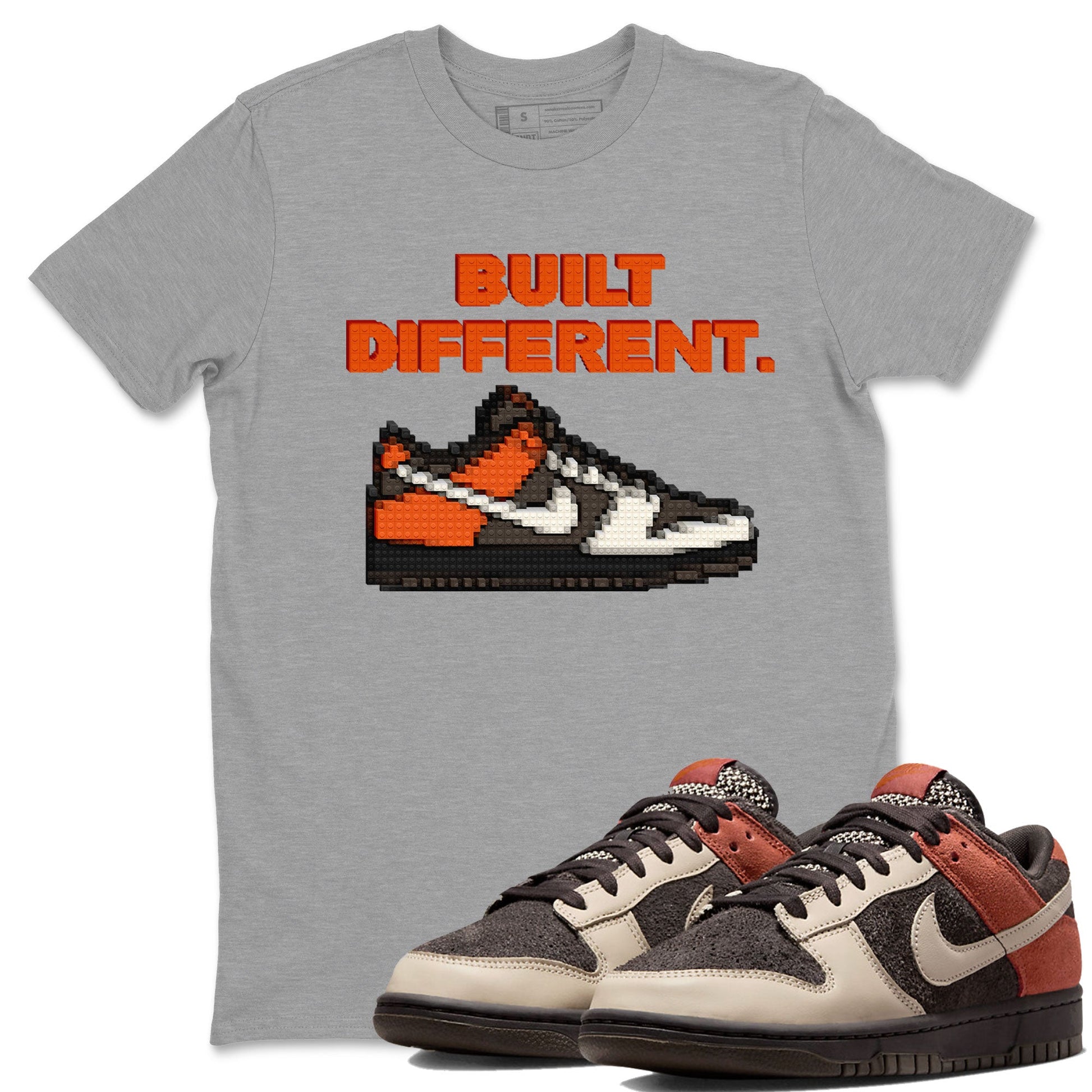 Dunk Red Panda shirt to match jordans Built Different sneaker tees Dunks Red Panda SNRT Sneaker Tees Sneaker Matching Cotton Shirt unisex cotton Heather Grey 1 crew neck shirt