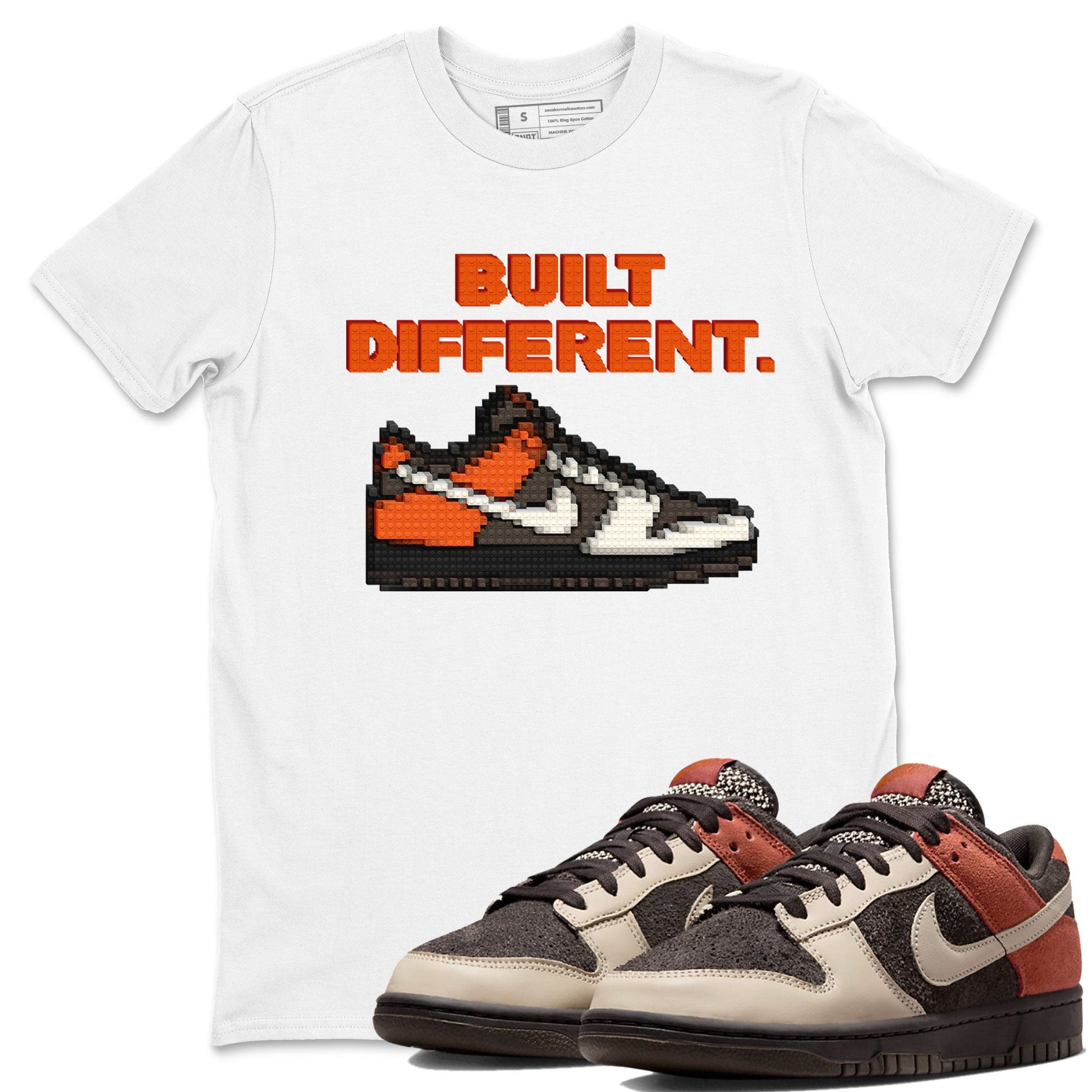 Dunk Red Panda shirt to match jordans Built Different sneaker tees Dunks Red Panda SNRT Sneaker Tees Sneaker Matching Cotton Shirt unisex cotton White 1 crew neck shirt