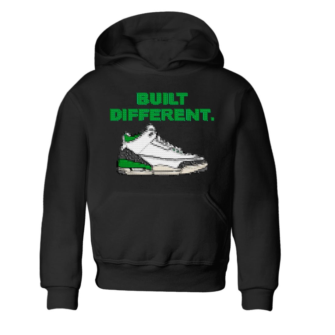 Air Jordan 3 Lucky Green Sneaker Match Tees Built Different Sneaker Tees Air Jordan 3 WMNS Lucky Green Sneaker Release Tees Kids Shirts Black 2