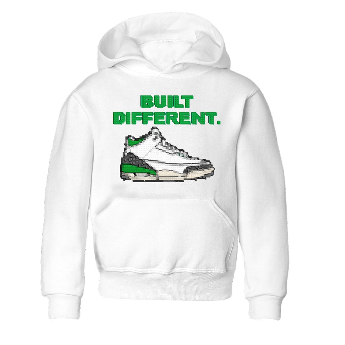Air Jordan 3 Lucky Green Sneaker Match Tees Built Different Sneaker Tees Air Jordan 3 WMNS Lucky Green Sneaker Release Tees Kids Shirts White 2