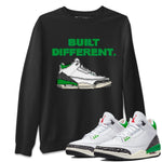 Air Jordan 3 Lucky Green Built Different Crew Neck Sneaker Tees Air Jordan 3 WMNS Lucky Green Sneaker T-Shirts Washing and Care Tip