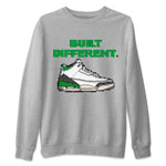 Air Jordan 3 Lucky Green Sneaker Match Tees Built Different Sneaker Tees Air Jordan 3 WMNS Lucky Green Sneaker Release Tees Unisex Shirts Heather Grey 2