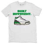 Air Jordan 3 Lucky Green Sneaker Match Tees Built Different Sneaker Tees Air Jordan 3 WMNS Lucky Green Sneaker Release Tees Unisex Shirts White 2