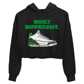 Air Jordan 3 Lucky Green Sneaker Match Tees Built Different Sneaker Tees Air Jordan 3 WMNS Lucky Green Sneaker Release Tees Women's Shirts Black 2