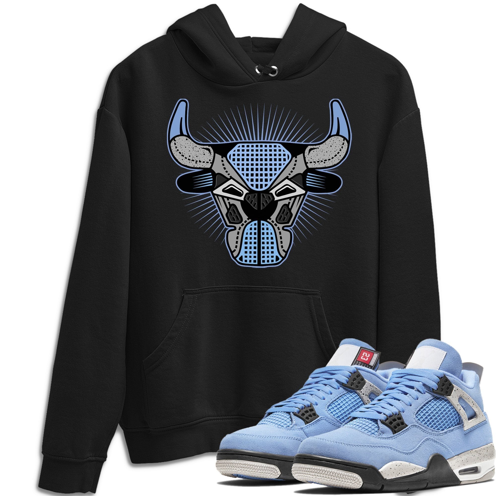 Jordan 4 University Blue Sneaker Match Tees Bull Head Sneaker Tees Jordan 4 University Blue Sneaker Release Tees Unisex Shirts