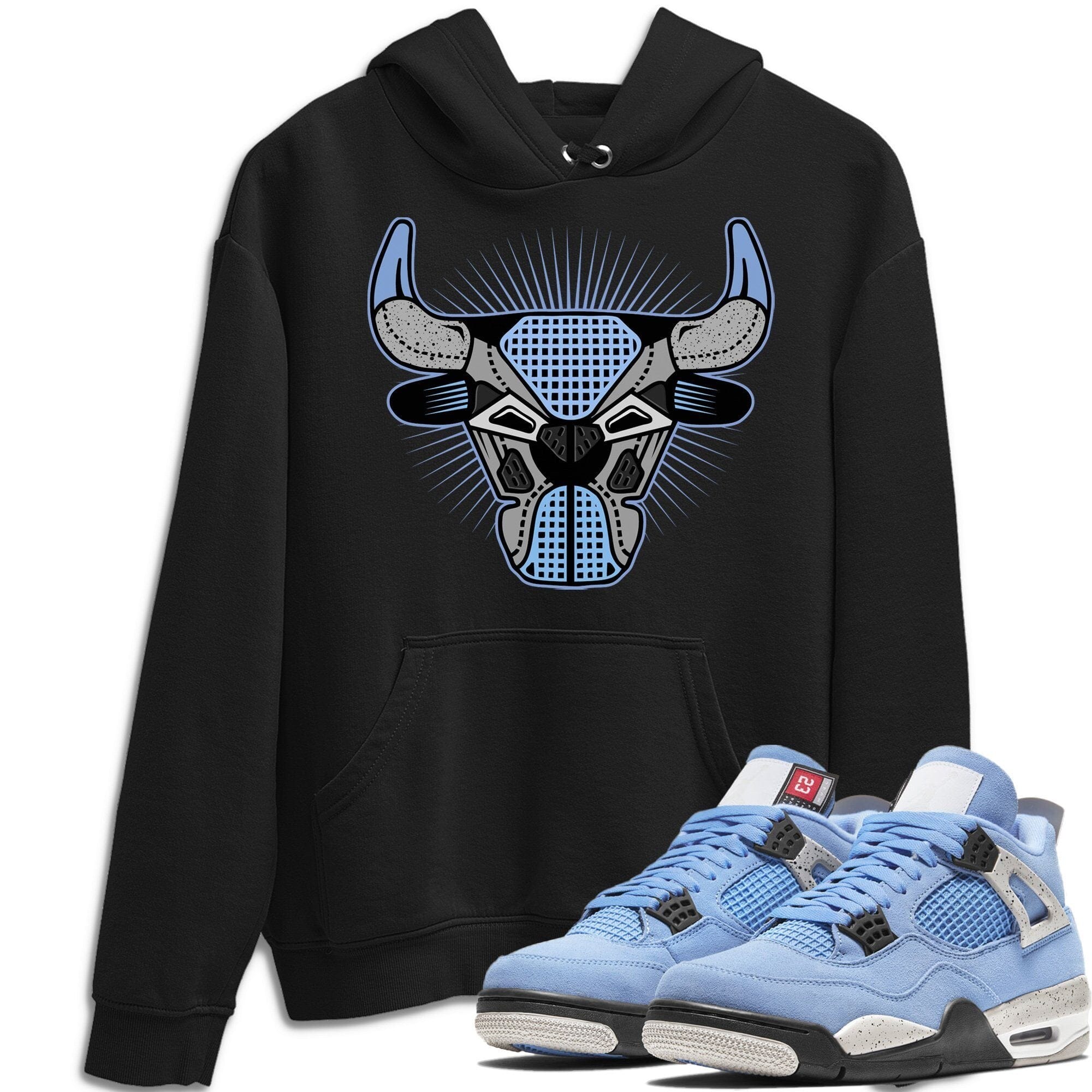 Jordan 4 University Blue Sneaker Match Tees Bull Head Sneaker Tees Jordan 4 University Blue Sneaker Release Tees Unisex Shirts