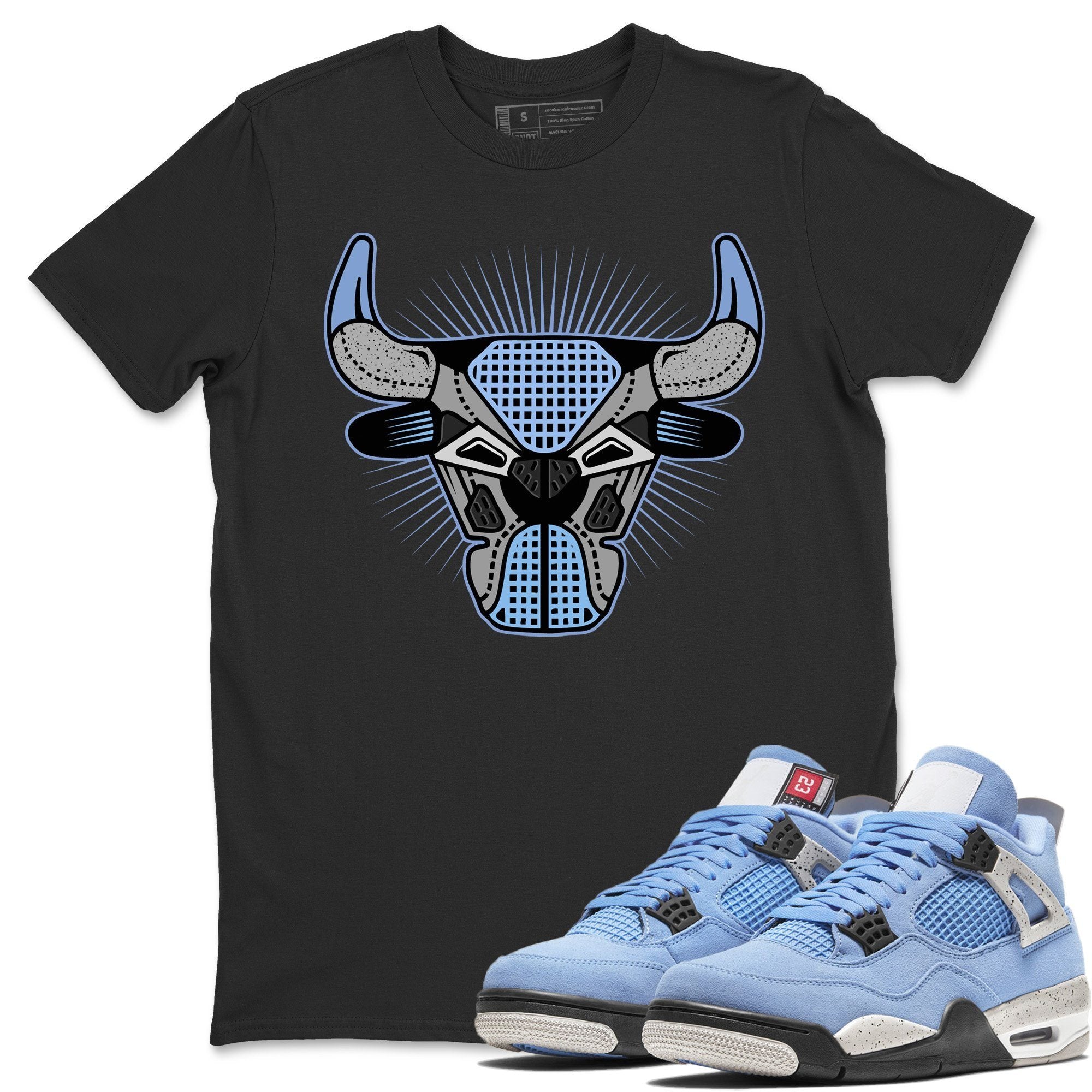 Jordan 4 University Blue Sneaker Match Tees Bull Head Sneaker Tees Jordan 4 University Blue Sneaker Release Tees Unisex Shirts