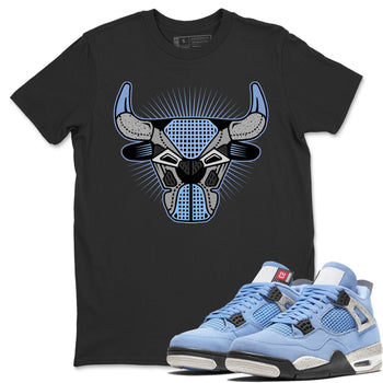 Jordan 4 University Blue Sneaker Match Tees Bull Head Sneaker Tees Jordan 4 University Blue Sneaker Release Tees Unisex Shirts