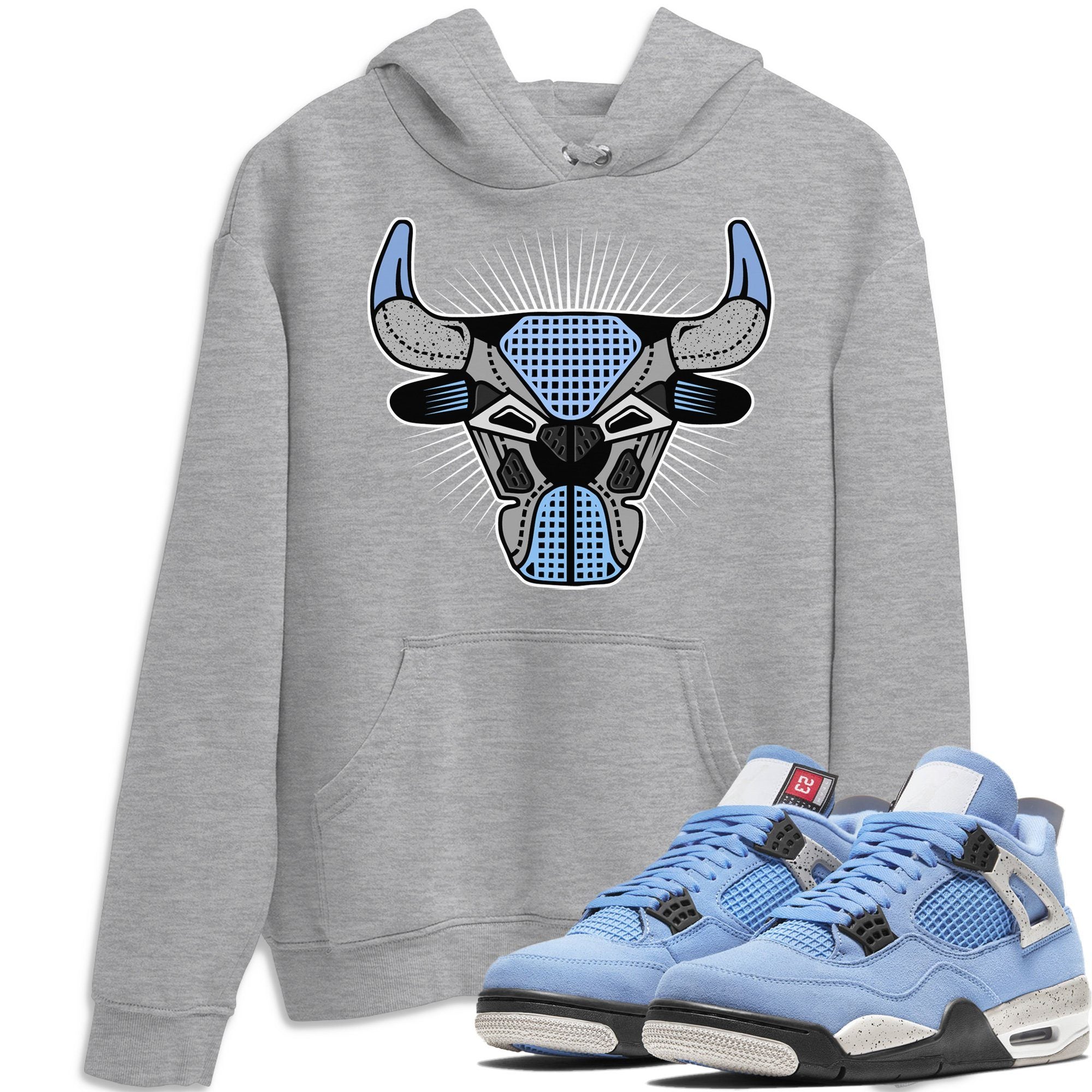 Jordan 4 University Blue Sneaker Match Tees Bull Head Sneaker Tees Jordan 4 University Blue Sneaker Release Tees Unisex Shirts