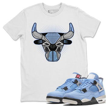 Jordan 4 University Blue Sneaker Match Tees Bull Head Sneaker Tees Jordan 4 University Blue Sneaker Release Tees Unisex Shirts
