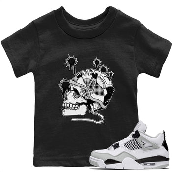 Jordan 4 Military Black Sneaker Match Tees Bullet Holes Sneaker Tees Jordan 4 Military Black Sneaker Release Tees Kids Shirts