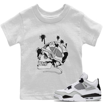 Jordan 4 Military Black Sneaker Match Tees Bullet Holes Sneaker Tees Jordan 4 Military Black Sneaker Release Tees Kids Shirts