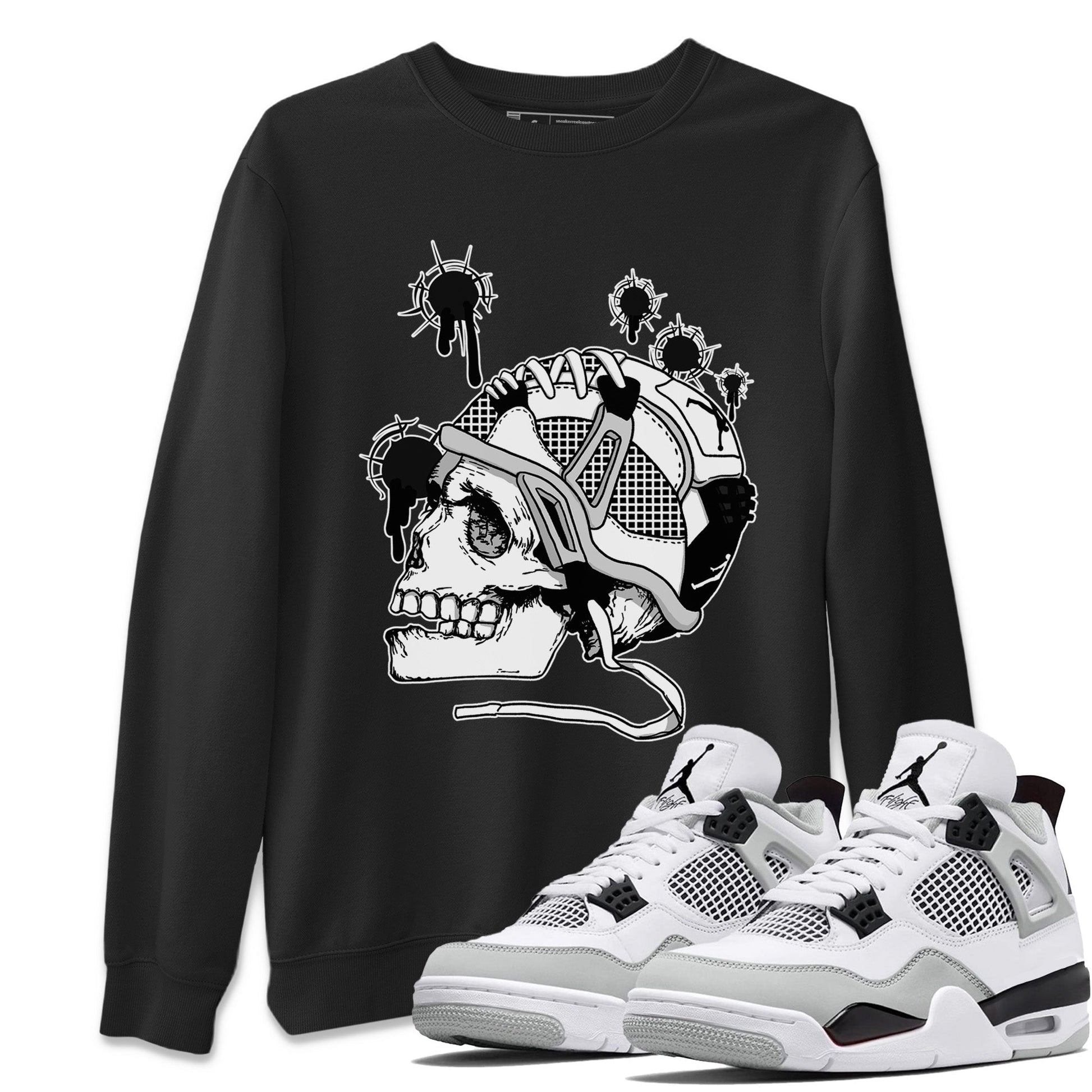 Jordan 4 Military Black Sneaker Match Tees Bullet Holes Sneaker Tees Jordan 4 Military Black Sneaker Release Tees Unisex Shirts
