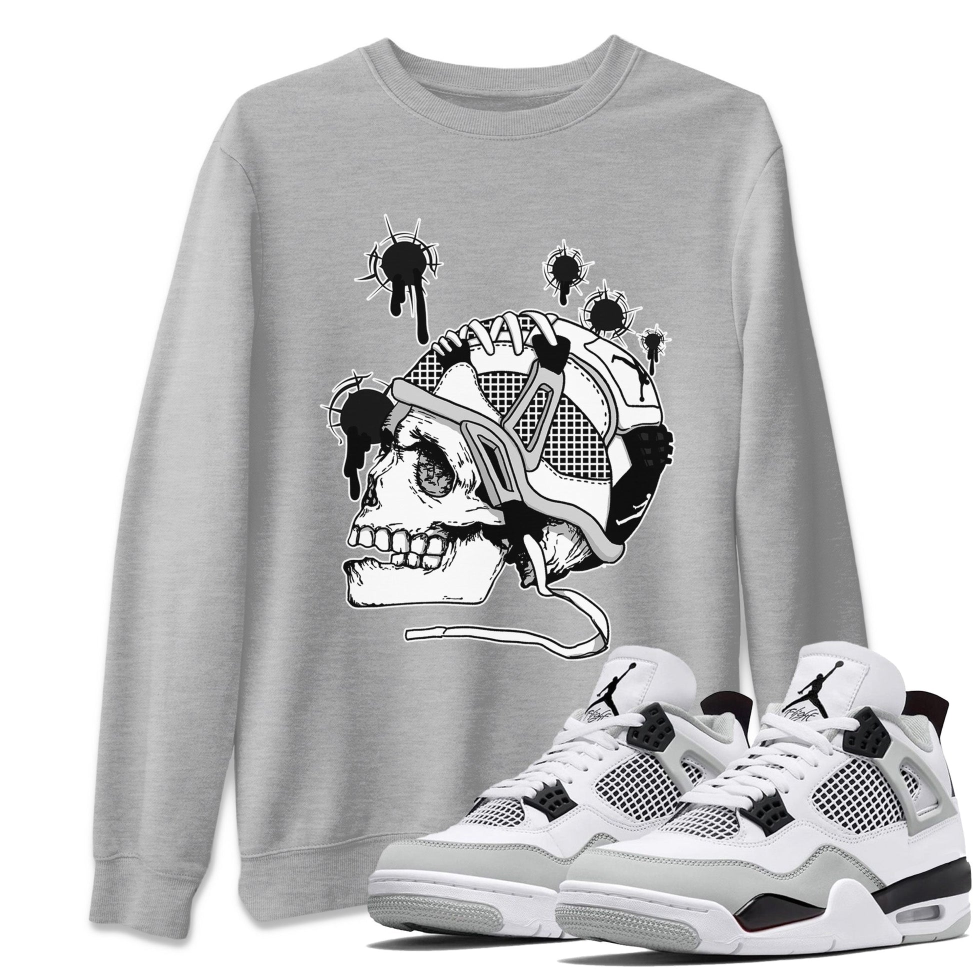 Jordan 4 Military Black Sneaker Match Tees Bullet Holes Sneaker Tees Jordan 4 Military Black Sneaker Release Tees Unisex Shirts