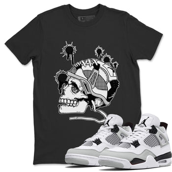 Jordan 4 Military Black Sneaker Match Tees Bullet Holes Sneaker Tees Jordan 4 Military Black Sneaker Release Tees Unisex Shirts