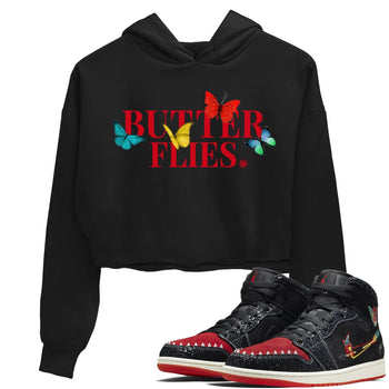 Jordan 1 Siempre Familia Sneaker Match Tees Butterflies Sneaker Tees Jordan 1 Siempre Familia Sneaker Release Tees Women's Shirts
