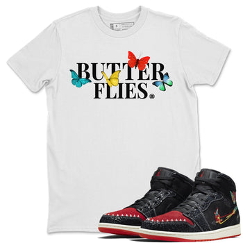 Jordan 1 Siempre Familia Sneaker Match Tees Butterflies Sneaker Tees Jordan 1 Siempre Familia Sneaker Release Tees Unisex Shirts