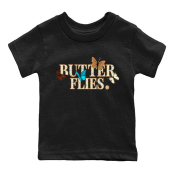 Air Jordan 4 GS Cacao Wow Match To Jordans Butterflies Sneaker Tees Air Jordan 4 Cacao Wow SNRT Sneaker Release Tees Kids Shirts Black 2