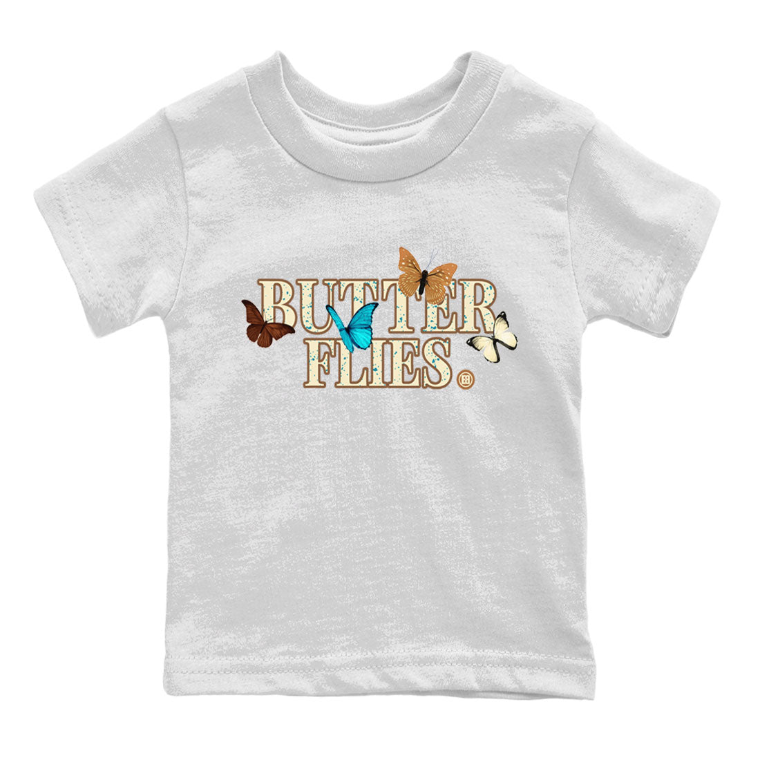 Air Jordan 4 GS Cacao Wow Match To Jordans Butterflies Sneaker Tees Air Jordan 4 Cacao Wow SNRT Sneaker Release Tees Kids Shirts White 2