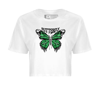 Air Jordan 1 Celtics Sneaker Match Tees Butterfly Sneaker Tees AJ1 OG HIGH Celtics Sneaker Release Tees Women's Shirts White 2