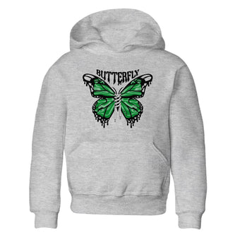 Air Jordan 1 Celtics Sneaker Match Tees Butterfly Sneaker Tees AJ1 OG HIGH Celtics Sneaker Release Tees Kids Shirts Heather Grey 2