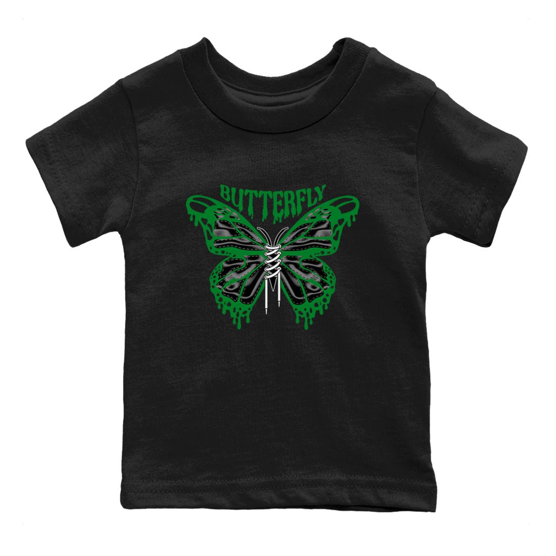 Air Jordan 1 Celtics Sneaker Match Tees Butterfly Sneaker Tees AJ1 OG HIGH Celtics Sneaker Release Tees Kids Shirts Black 2