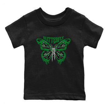 Air Jordan 1 Celtics Sneaker Match Tees Butterfly Sneaker Tees AJ1 OG HIGH Celtics Sneaker Release Tees Kids Shirts Black 2