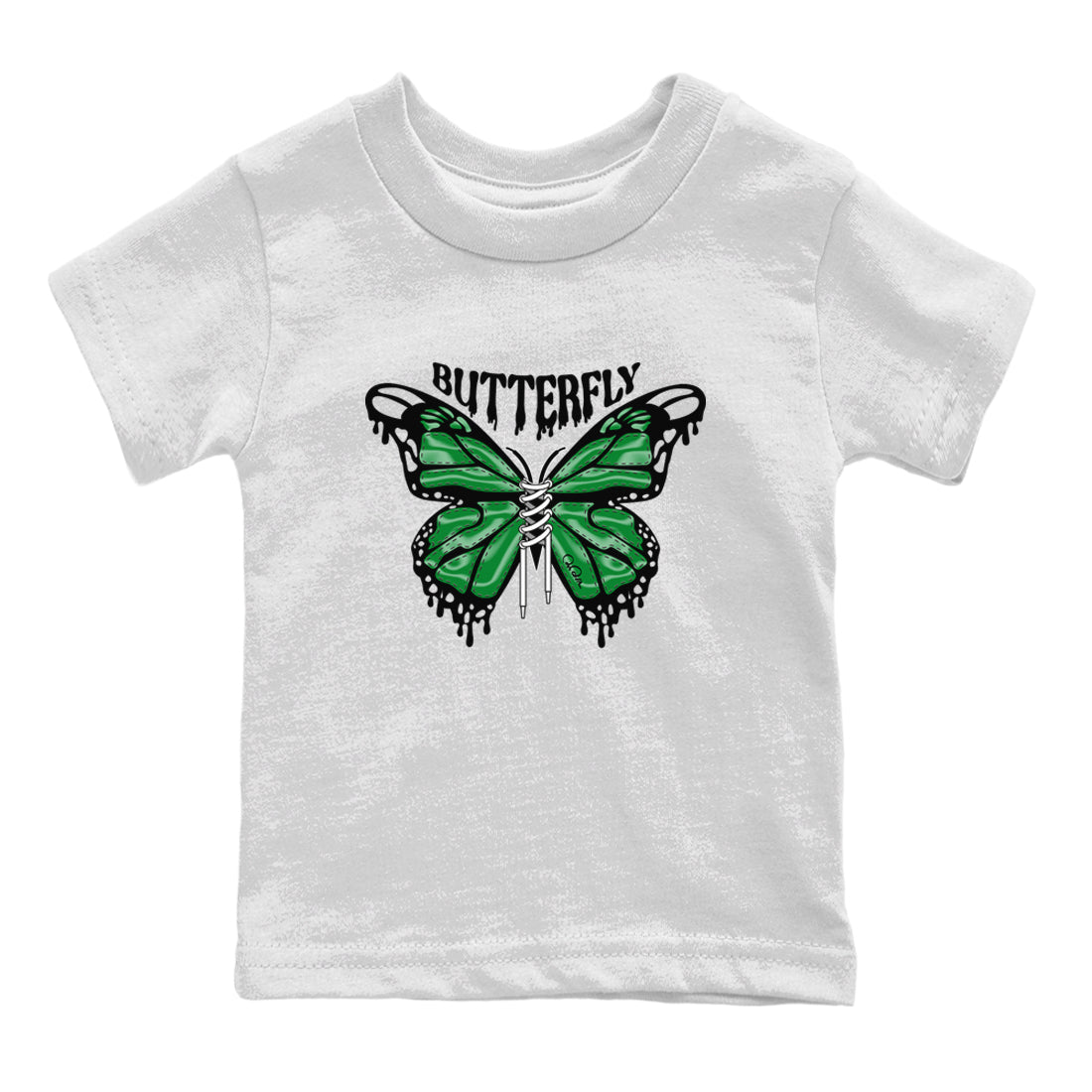 Air Jordan 1 Celtics Sneaker Match Tees Butterfly Sneaker Tees AJ1 OG HIGH Celtics Sneaker Release Tees Kids Shirts White 2