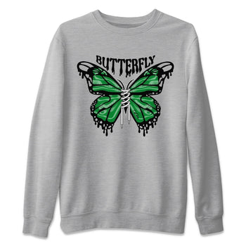 Air Jordan 1 Celtics Sneaker Match Tees Butterfly Sneaker Tees AJ1 OG HIGH Celtics Sneaker Release Tees Unisex Shirts Heather Grey 2