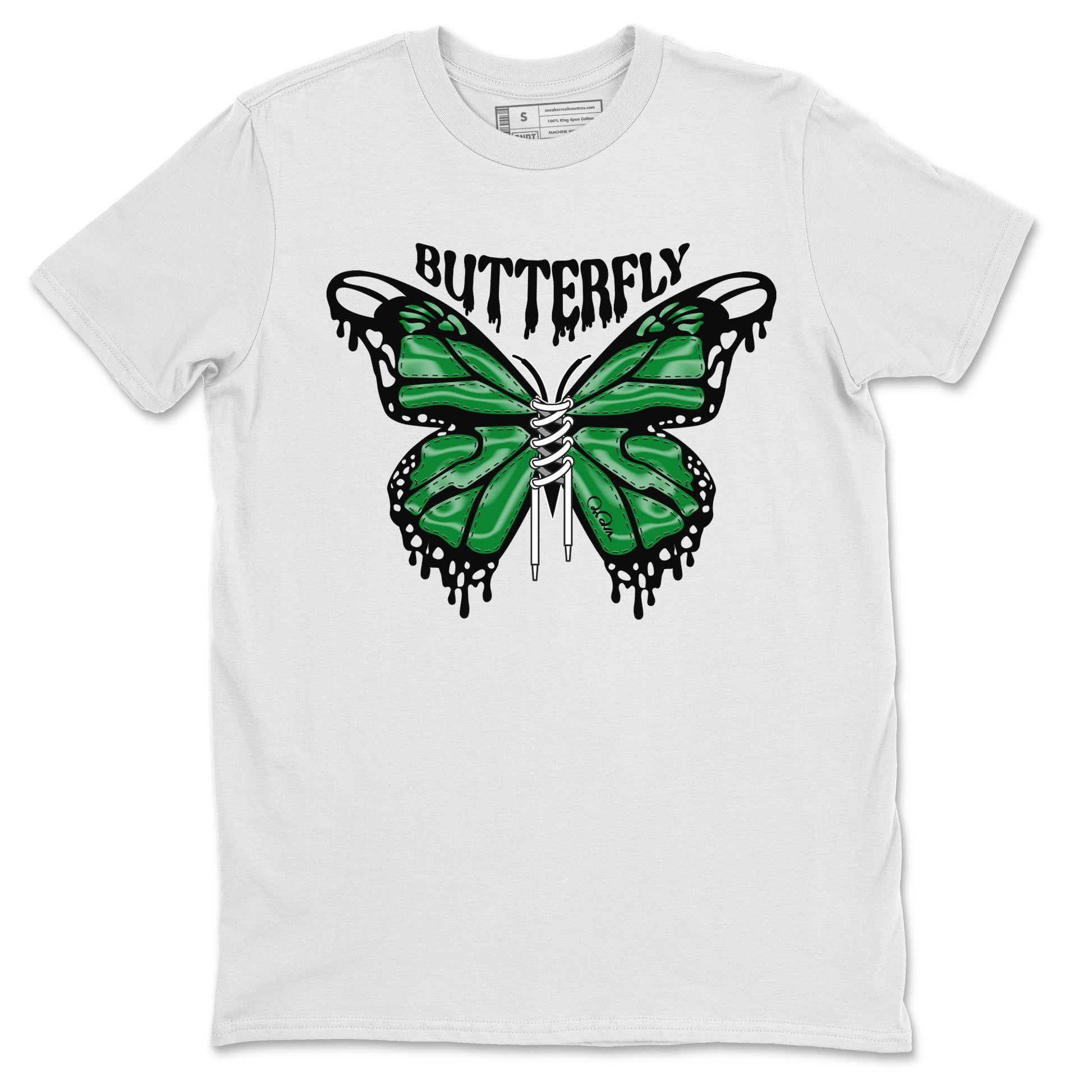 Air Jordan 1 Celtics Sneaker Match Tees Butterfly Sneaker Tees AJ1 OG HIGH Celtics Sneaker Release Tees Unisex Shirts White 2
