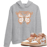 Air Jordan 1 Praline shirt to match jordans Butterfly sneaker tees AJ1Praline SNRT Sneaker Release Tees Unisex Heather Grey 1 T-Shirt
