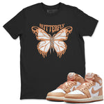 Air Jordan 1 Praline shirt to match jordans Butterfly sneaker tees AJ1Praline SNRT Sneaker Release Tees Unisex Black 1 T-Shirt