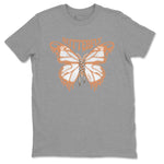 Air Jordan 1 Praline shirt to match jordans Butterfly sneaker tees AJ1Praline SNRT Sneaker Release Tees Unisex Heather Grey 2 T-Shirt