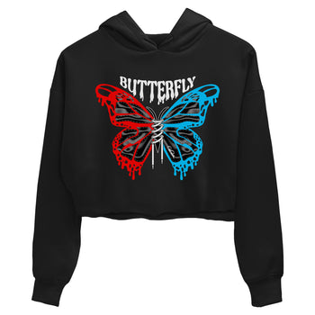 Air Jordan 1 UNC to Chicago Sneaker Match Tees Butterfly Sneaker Tees AJ1 UNC to Chicago Sneaker Release Tees Women's Shirts Black 2