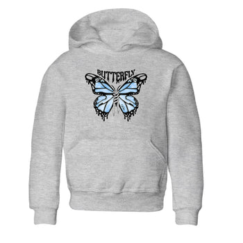 Air Jordan 1 Retro High OG UNC Toe Shirt to match Jordans Butterfly Sneaker Tees 1s UNC Toe SNRT Sneaker Release Tees Kids and Baby Tees Heather Grey 2