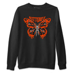 Air Jordan 12 Brilliant Orange Sneaker Match Tees Butterfly Sneaker Tees AJ12 Brilliant Orange Sneaker Release Tees Unisex Shirts Black 2